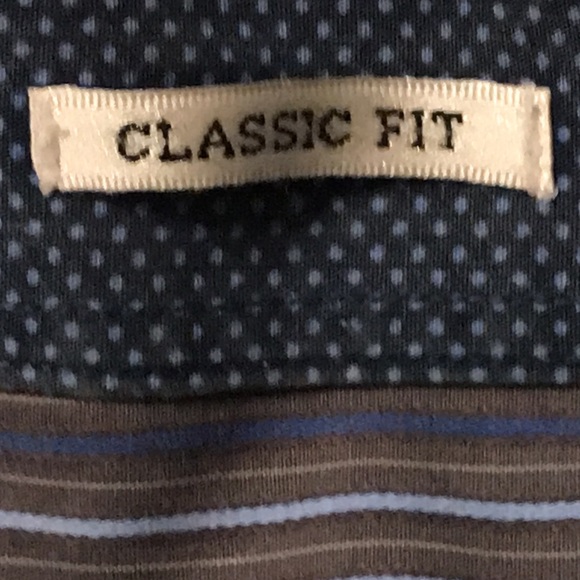 Tailorbyrd Classic Fit 100%Cotton Black Grey Blue Stripes Mens Long Sleeve shirt - Picture 10 of 12